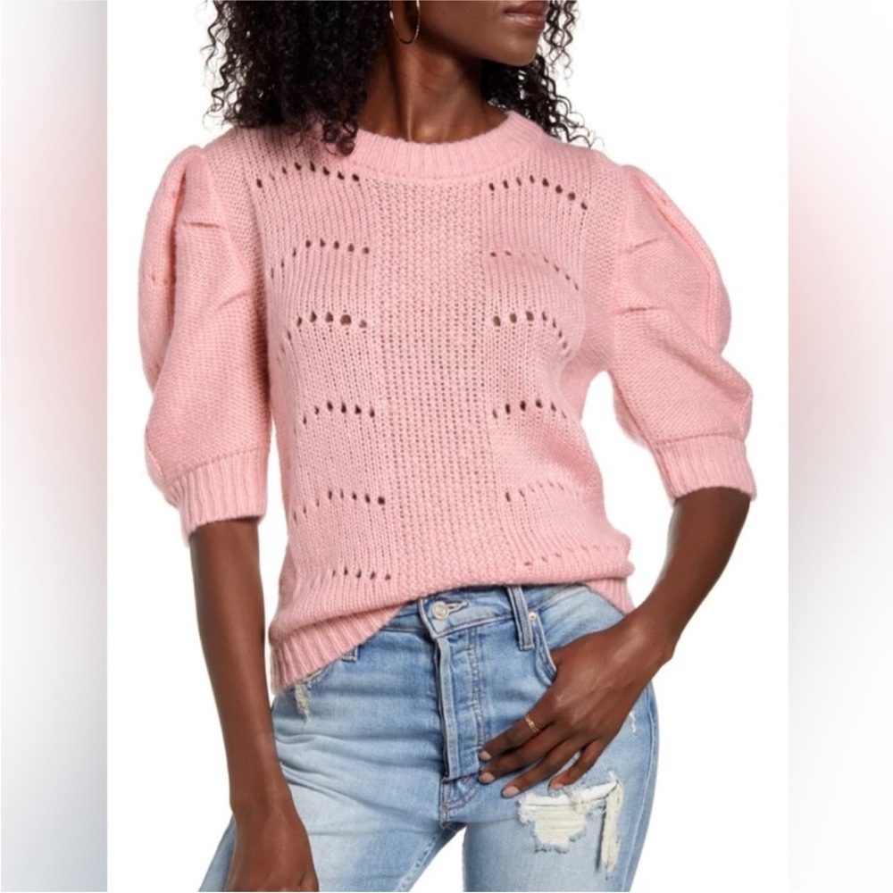 English factory knitted pink top